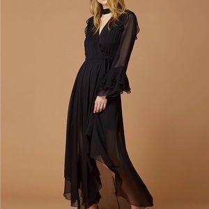 NWT DVF Diva silk ruffle wrap dress